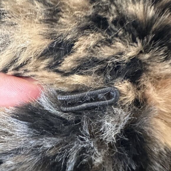 Faux Fur Animal Print Vest Womens Vtg XL Joseph Ribkoff Mob Wife Reversible - Picture 5 of 8